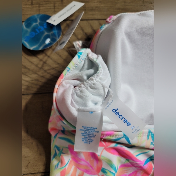 Decree Womens Exotic Textured Leaf Monokini One Piece Swimsuit XL - Picture 13 of 14